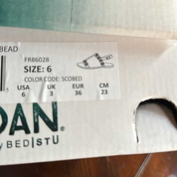 Bed Stu Beaded Sandals in Pink, Gold, Cream, and Brown - Picture 6 of 6